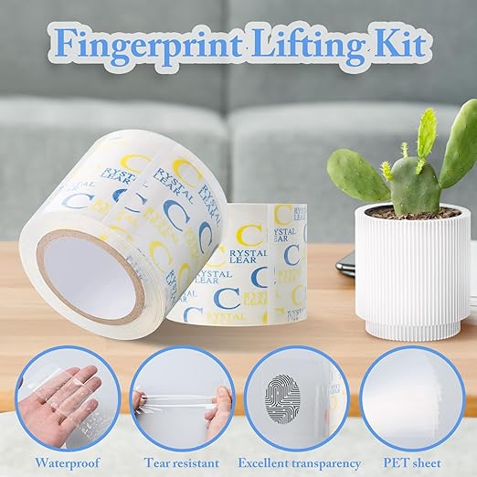 XUWAIDSGN Fingerprint Lift Kit - Professional Tape & Pads for Forensic Adults