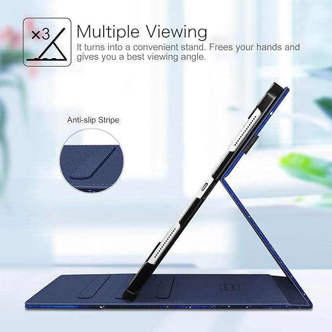 Fintie Folio Case for iPad Pro 12.9" 6th Generation 2022, Multi-Angle Smart Stand Cover w/Pencil Holder & Pocket, Also Fit iPad Pro 12.9 2021 5th & 2020 4th & 2018 3rd Gen, Starry Sky