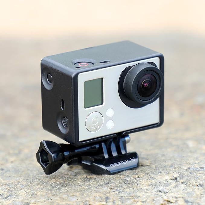 GEPULY BacPac Frame Mount Housing Case for GoPro Hero4, Hero3+, Hero 3 with LCD BacPac and Battery Extension Accessories