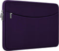 Laptop Sleeve Case 15.6 inch, Shockproof Protective Laptop Cover Carrying Computer Bag with Accessory Pocket Portable Computer Sleeve Compatible with HP, Dell, Lenovo, Asus, Dark Purple