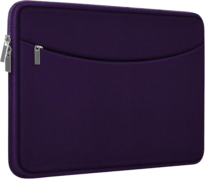 Laptop Sleeve Case 15.6 inch, Shockproof Protective Laptop Cover Carrying Computer Bag with Accessory Pocket Portable Computer Sleeve Compatible with HP, Dell, Lenovo, Asus, Dark Purple
