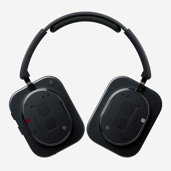 Nothing Headphone (1) Hybrid Active Noise Cancelling Headphones, Wireless Over-Ear Headphones with 6 Mics, 80Hrs Playtime, Hi-Res Audio, KEF-Tuned, Spatial Sound, Comfort Fit & Fast Charging Black