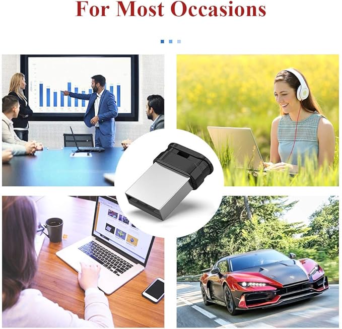 64GB 2 Pack USB Flash Drive K&ZZ Ultra Slim Thumb Drive USB 2.0 Memory Stick USB Drive Data Stick Expansion Disk with Black Portable Lanyard (64GB, 2 Pack Bundle)
