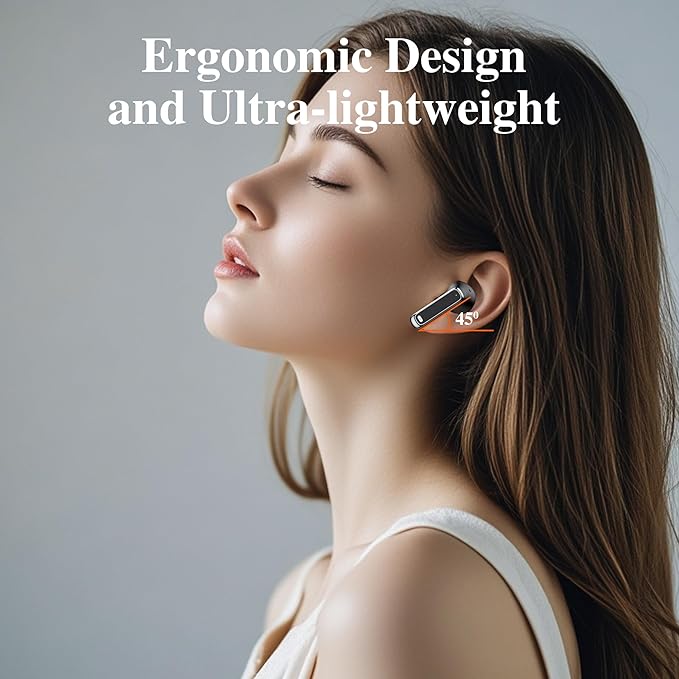 Bluetooth Wireless Earbuds - 40-Hour Battery Life, HiFi Stereo, Noise-Canceling Mic, LED Display, IPX7 Waterproof, in-Ear Headphones for Laptops/Mobile Phones/Sports, Black