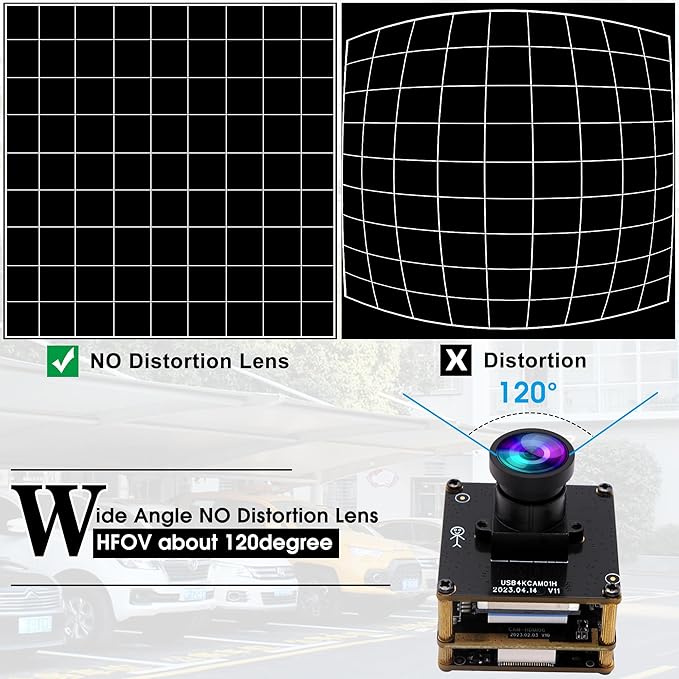 ELP 4K HDMI USB Camera - Wide Angle, 2X Digital Zoom, H.265, 8MP, UVC USB2.0 for Laptop & Monitor
