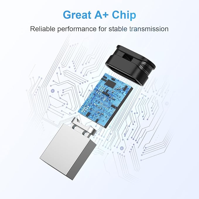 RAOYI 64GB USB Flash Drive, USB 2.0 Mini Fit Memory Stick Ultra Slim Thumb Drive Jump Drive Zip Drive Pen Drive with Lanyard-Black