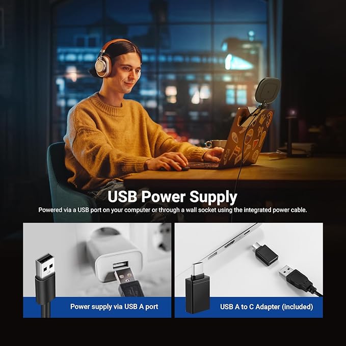 NEEWER BASICS 2Pcs 5" 10W LED Streaming Light, Bi Color Edge Lit Full Screen CRI95 USB Lamp with Multifunction Desk Stand, Monitor Laptop Computer Webcam Video Conference Zoom Recording Lighting, NL10
