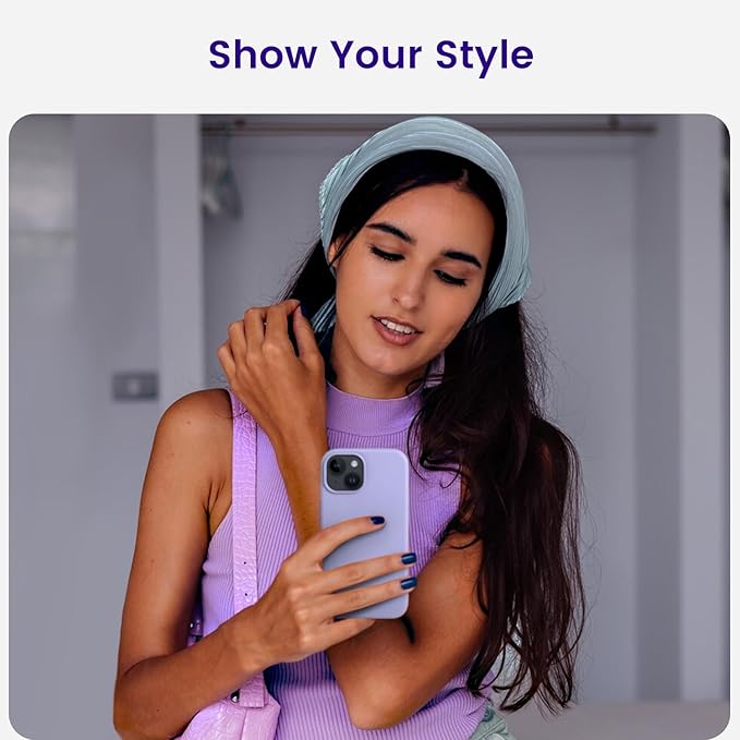 OTOFLY Compatible with iPhone 15 Case, Silicone Shockproof Slim Thin Phone Case for iPhone 15 (6.1 inch),(Light Purple)