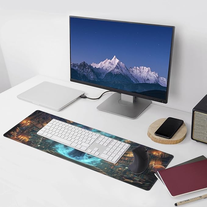 Witch Mouse Pad Extended Large Gaming Mouse Pad XL Stitched Edges for Gamer Home Office 31.5 X 11.8 Inch