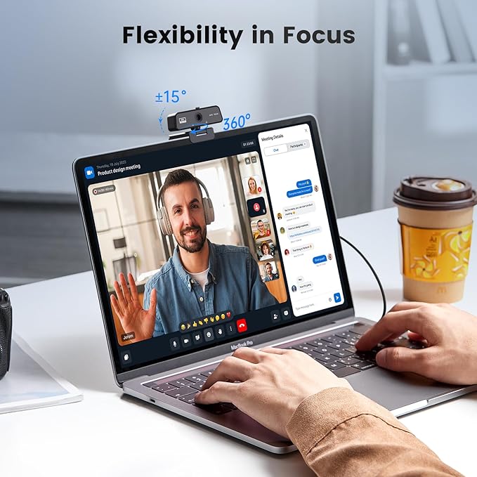 4K Webcam for PC Streaming, 4K Web Computer Camera for Desktop Computer, HD External USB Webcam with Microphone for Laptop, Video Game Camera for Monitor PS5 Zoom Conference Room