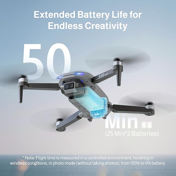 Ameta S50 Lite GPS Drones with 4K Camera with 1 Spare Battery