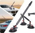 Heavy-Duty Triple Suction Cup Car Mount Kit - Professional External Extension Pole Insta360 Car Mount,Windshield Magic Arm GoPro Car Mount with Action Camera Adapter Compatible with Insta360/GoPro/DJI