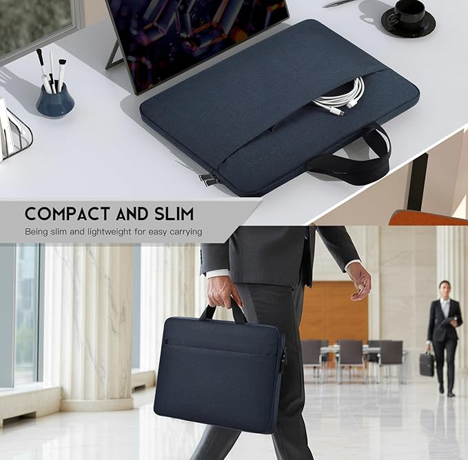 24 inch Portable Monitor Sleeve, Padded Shockproof Carry Bag for 23.8-24 inch Portable Display Monitors(W/t Adjustable Stand) Water-Resistant Monitor Bag Cover with Accessory Pocket
