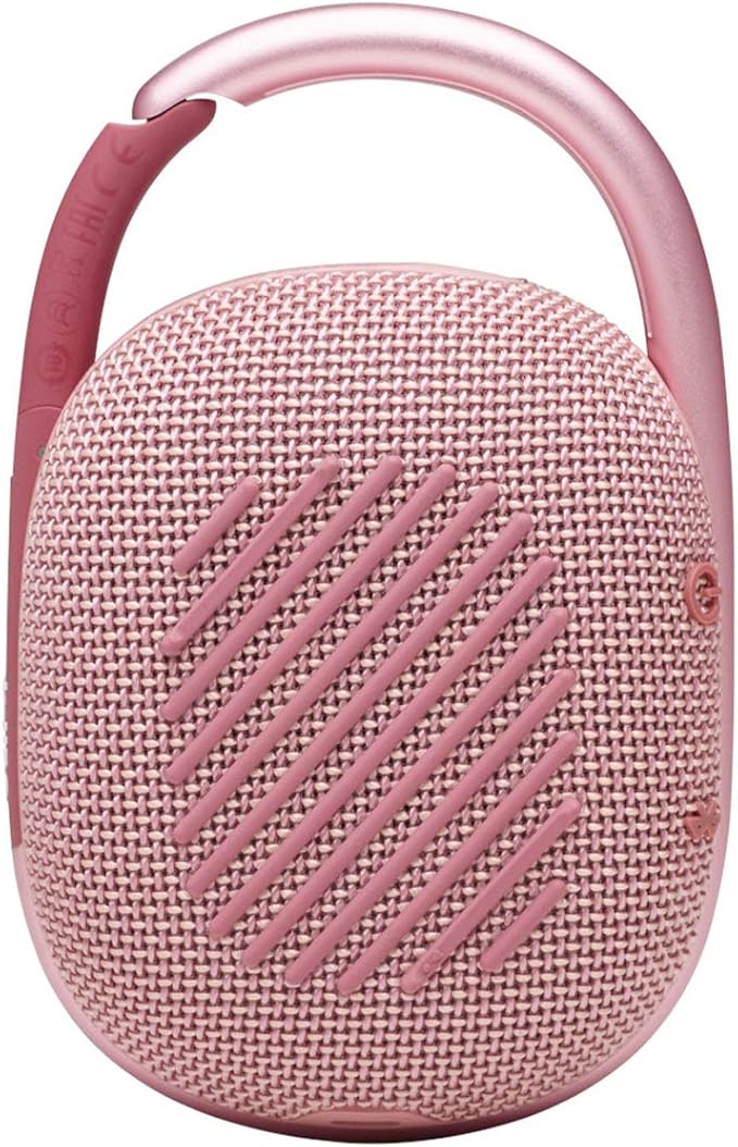 JBL Clip 4 - Portable Mini Bluetooth Speaker, big audio and punchy bass, integrated carabiner, IP67 waterproof and dustproof, 10 hours of playtime, speaker for home, outdoor and travel (Pink)