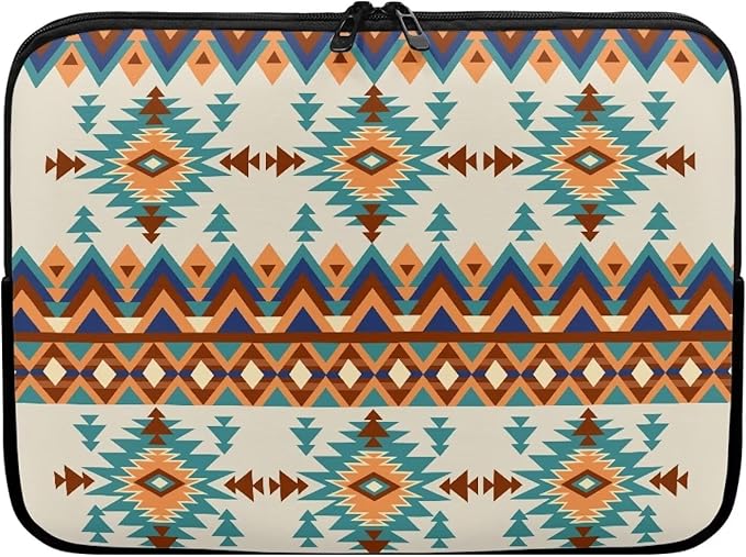 Aztec Boho Laptop Protective Sleeve for Women Men 10 inch Computer Sleeve Neoprene Laptop Bag Lightweight Lap Top Case Suitable for Travel School Office Organizers Brown