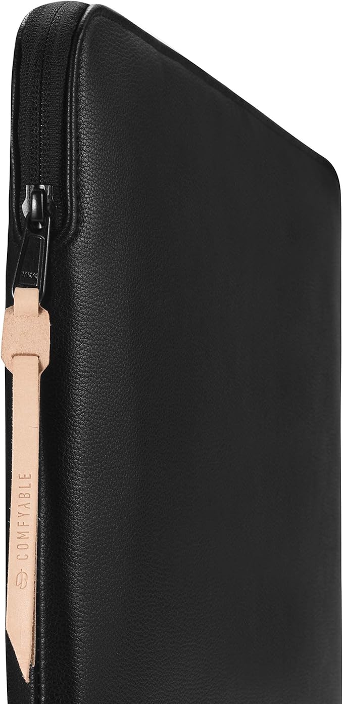 Comfyable Tablet Sleeve Compatible with iPad Air 13 inch M4 2026, iPad Pro 13" M5 with Magic Keyboard & Pencil Holder - PU Leather Bag Slim Protective Cover Case - Black Pebbled