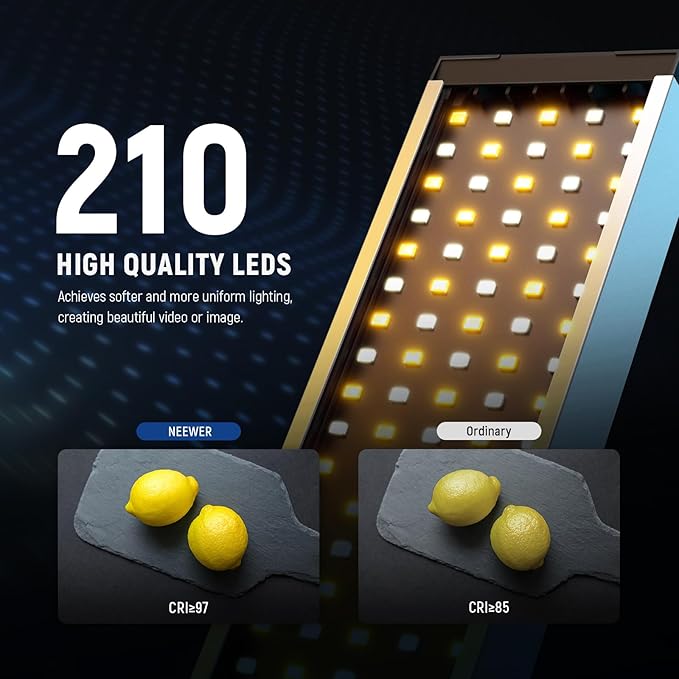 NEEWER Upgraded LED Video Light Stick & 2.4G Remote Kit, 2 Pack Handheld Dimmable 3200K~5600K CRI97+ Video Lighting with Stands/Filters/Bag for YouTube Video Recording Photography Gaming, BH20B Silver