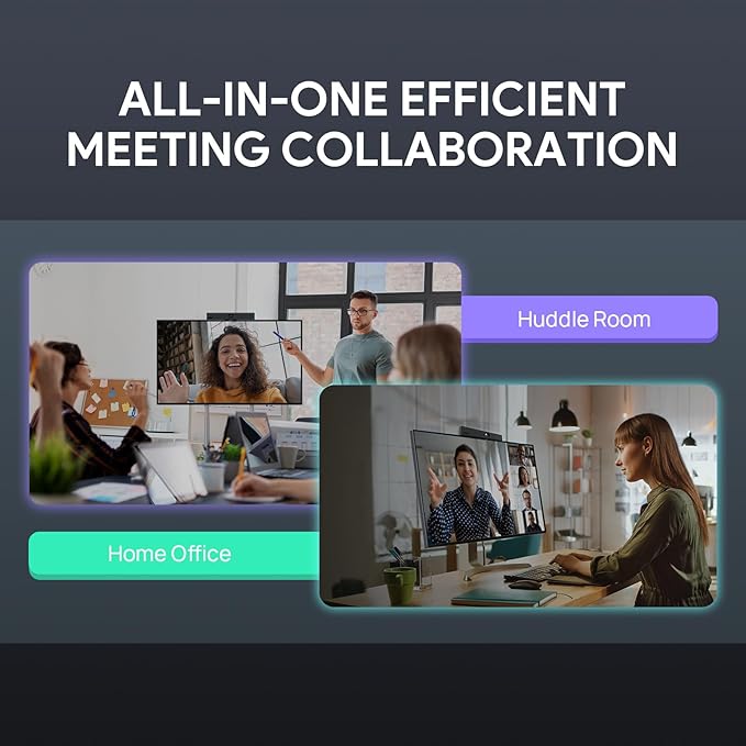 Yealink Video Conference Camera, 4K Webcam, 120 AI Auto Framing, 8 Microphone Arrays & Speaker Tracking, AI Noise Cancellation Teams Certified, Meetingbar A10 All-in-One Conference Room System