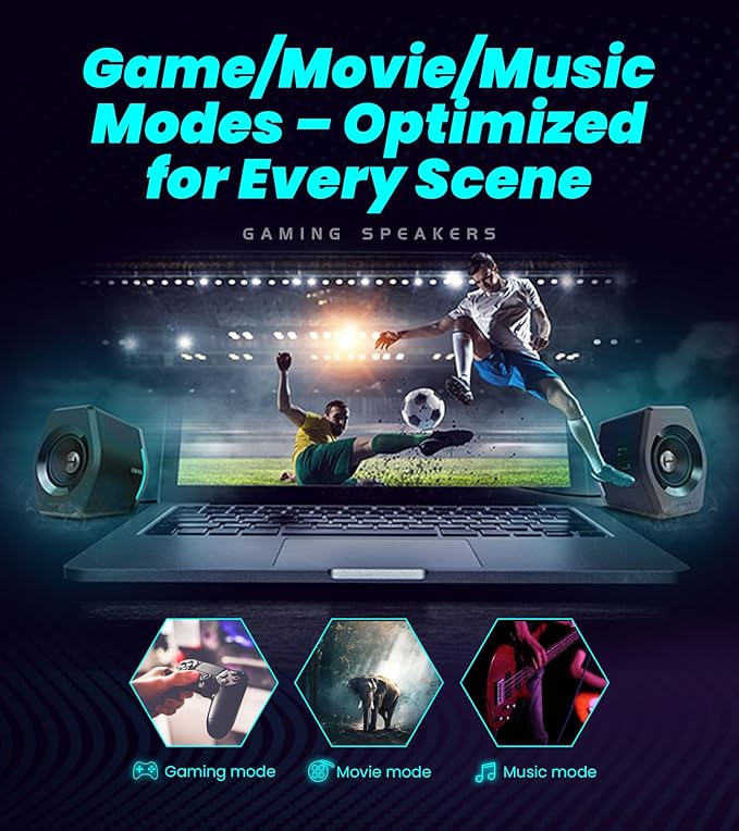 Edifier Hecate Gaming Speakers RGB, 32W Peak Power, Compact Design for PC/PS4/Desktop, Bluetooth 5.1, 3.5mm AUX, Game/Movie/Music Modes, 12 RGB Lighting Effects - Pink