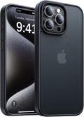 for iPhone 15 Pro Max Case, [Military-Grade Drop Protection][Anti-Yellowing] Shockproof Protective Translucent Matte Cover for iPhone 15 Pro Max Phone Case,Titanium Black