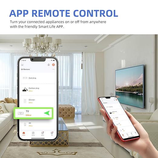 Mini Smart Plug, 15A WiFi Plugs Work with Alexa & Google Assistant, Smart Outlet with Timer & Group Controller, WiFi Outlet for Home, No Hub Required,2.4G WiFi Only, ETL&FCC Approvel, White, 2 Pack