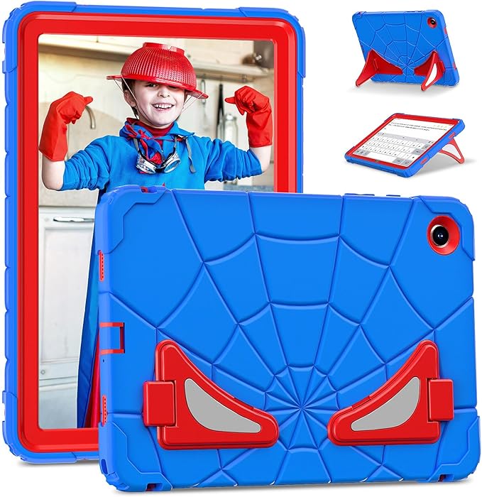AKABEILA Compatible with Samsung Galaxy Tab A9 Plus 11 inch (SM-X216B)(2023) Tablet Case，Lightweight Shockproof Rugged Protective Cover with Kickstand for Kids Children Boys Babies Blue Red