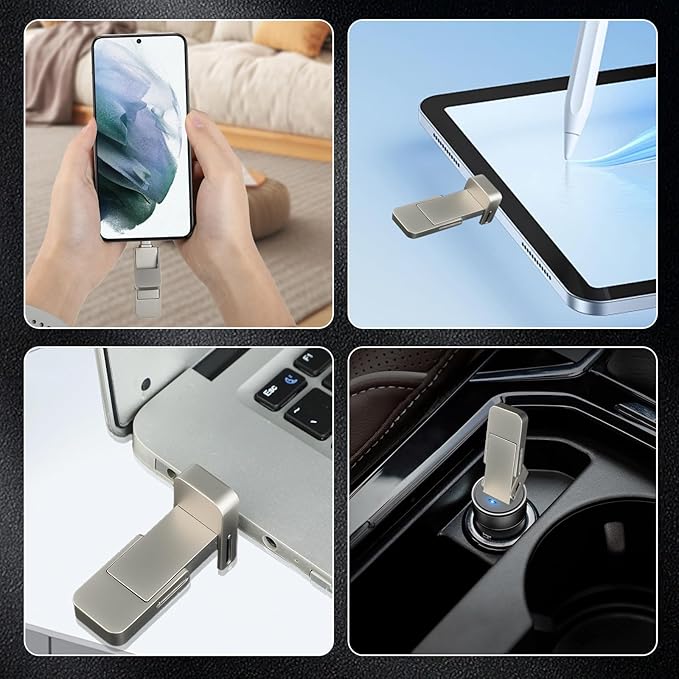 128GB USB Drive,Portable SSD Fast 550MB/s 2 in 1 Flash Drive,Type C+A USB3.2 Gen2 External Solid State Drive,SSD External Hard Drive for iPhone 15/16/17/Android Phone/PS5/Tablet/Windows