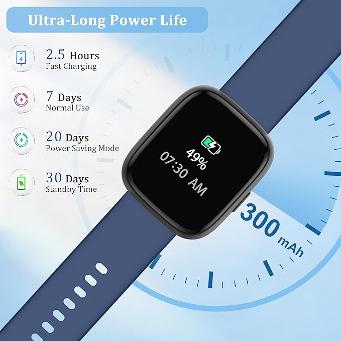 Smart Watch for Women Men, 2026 Upgrade Smartwatch [2 Bands, 44mm case], 1.83" Fitness Tracker Watch Alexa Built-in, Make/Answer Call, HR Sleep Stress Monitor, IP68 Waterproof Step Counter Watch