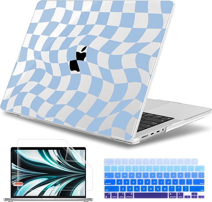 May Chen for 2026 MacBook Pro 14-inch M5 M4 M3 M2 M1 Pro/Max Chip, Release 2026 2025-2021, Model A3427 A3426 A3434 A3112 A3401 A3185, Plastic Hard Shell with Keyboard Cover, Abstract & Grid