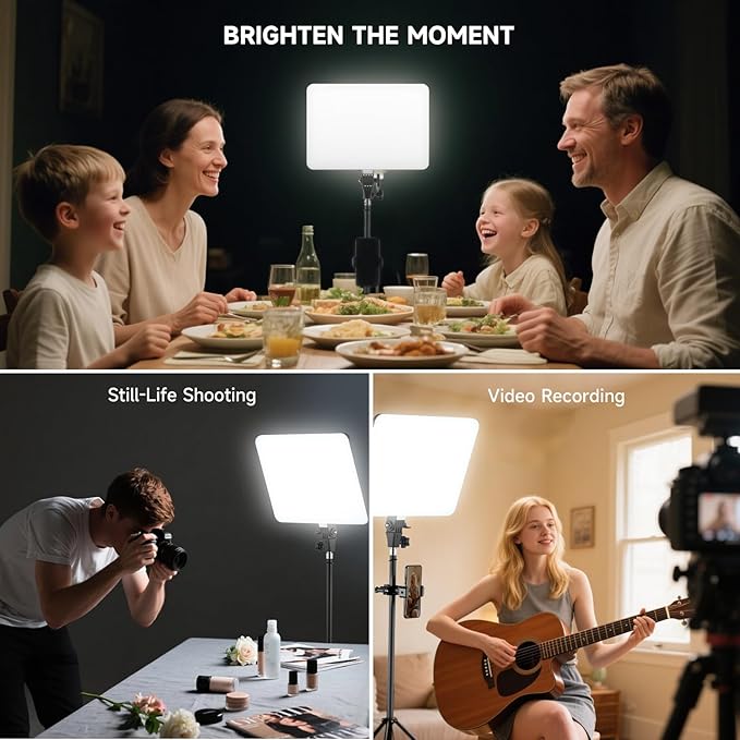 2-Pack LED Video Light Kit, 14 Inch 2700K-6500K Studio Lights with 70.8" Tripod Stand, Photography Lighting Kit with Phone Holder, 50W Stream Light for Video Recording, Photography, YouTube, TikTok