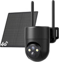 ELYSOO 4G LTE Cellular Security Cameras Outdoor, 2K 360° View No WiFi Needed Solar Powered Security Camera, Color Night Vision, Built-in SIM Card, Unlimited Data Plan