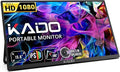 Kado Portable Monitor 15.6-Inch FHD 1080p, 45W Reverse Charging USB-C mini-HDMI Gaming Monitor IPS Display Built-in Speakers, Second Display 180° Kickstand for Laptop PC Phone Mac Xbox PS4/PS5 Switch