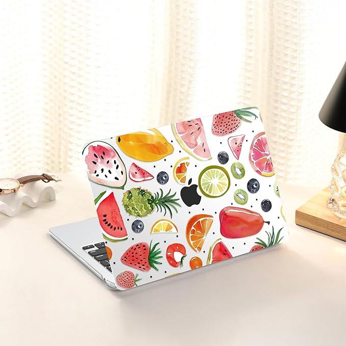 AKIT Compatible with MacBook Air 13 inch Case M5 2026 2025-2022 M4 M3 M2 A3449 A3240 A3113 A2681, Unique Hard Shell Laptop Case+Screen Protector+Keyboard Cover for MacBook Air 13.6 inch, Fruits