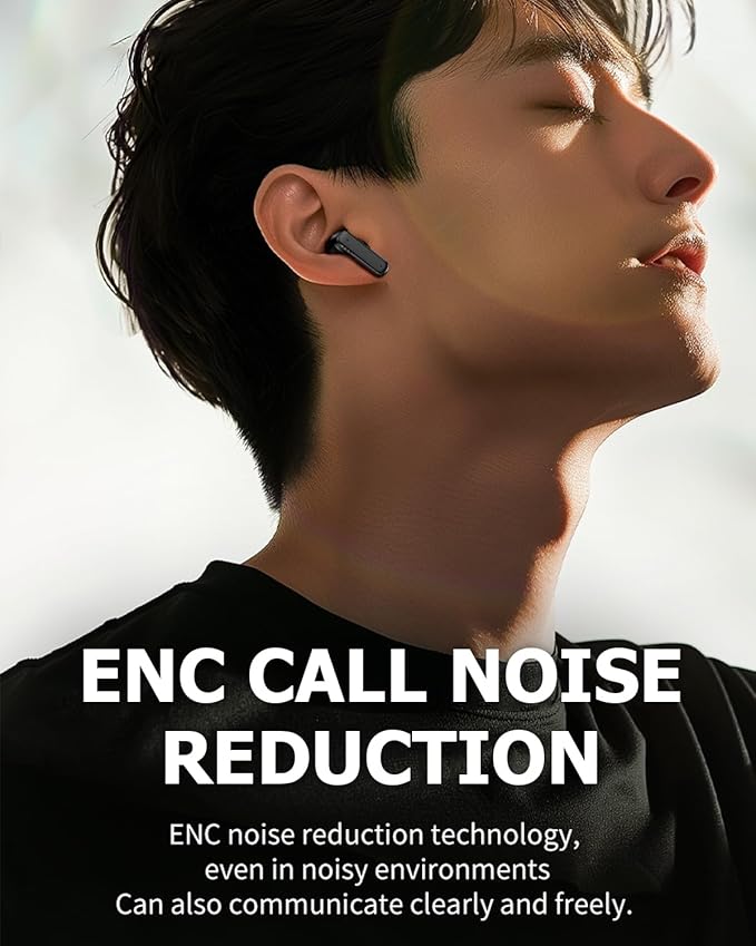 Wireless Touchscreen Earbuds with Smart Touch Screen Case - True Wireless Bluetooth ANC Active Noise Cancelling Earbuds - Blue Tooth Earphones for iPhone Android In Ear Headphones
