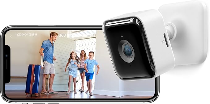 GNCC 2K Indoor Security Camera Dog Camera Motion Detection, Cameras for Home Security with 2-Way Audio Siren, Night Vision, Cloud & SD Card Storage, Works w/Alexa & Google Home, 2.4G WiFi(only), C2