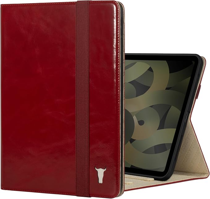 TORRO Case Compatible with iPad Air 11" M4 (2026), M3 (2025) & M2 (2024) and iPad Air 5th / 4th Gen - Leather Folio Cover, Stand, Apple Pencil Charging, Auto Wake/Sleep (Red)