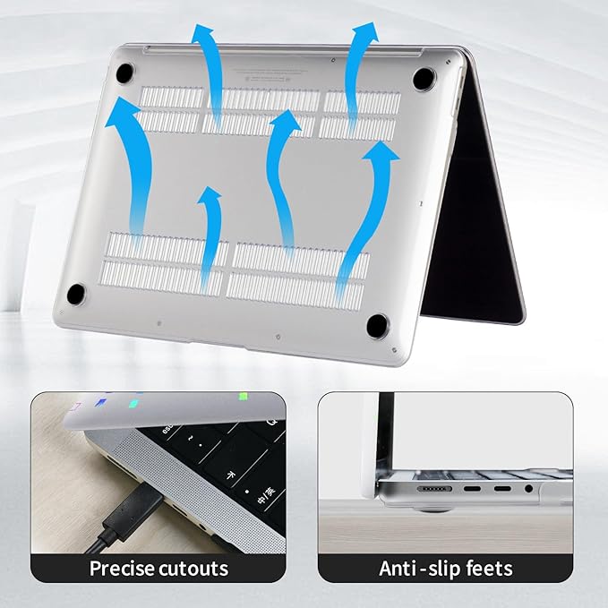 DTangLsm for MacBook Pro 14 inch Case 2026 M5, 2025-2021 M4 M3 M2 M1 A3426 A3427 A3434 A3112 A3185 A3401 A2918 A2992 A2779 A2442, Plastic Hard Cover for MacBook Pro 14 Case&Keyboard Skin, Big Bulb