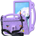 AKABEILA Compatible with Honor Pad X8a 2024/Pad X9 11 inch 2024/Infinix Xpad 11 inch X1101 2024 Tablet Case, Kids Shockproof Protective Case with Shoulder Strap & Stand Handle Light Purple