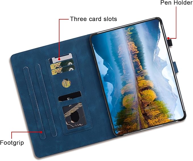 Case for iPad Pro 13 Inch (M5) 2025/ (M4) 2024, Auto Wake/Sleep Supports Pencil Pro and Pencil(USB-C) Magnetic Clasp Stand for iPad Pro 13 Inch Cover, Blue