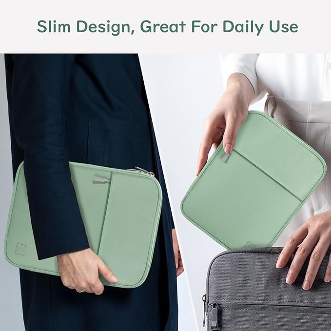 Dadanism 9-11 Inch Tablet Sleeve Padded Carrying Case for iPad (A16) 11th Gen 11", iPad 10th Gen 10.9", iPad Air M4/Pro M5 11", iPad Air 5/4, iPad 9/8/7th Gen, Galaxy Tab A11+ Plus 11",Matcha Green