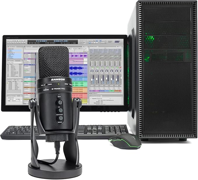 SAMSON G-Track Pro Professional USB Condenser Microphone with Audio Interface