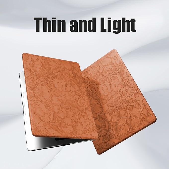 DTangLsm for MacBook Pro 14 inch Case 2026 M5, 2025 2024-2021 M4 M3 M2 M1 A3426 A3427 A3434 A3112 A3185 A3401 A2918 A2992 A2779 A2442 Pro Max, Textured Retro Leather Hard Case & Keyboard Cover, Brown