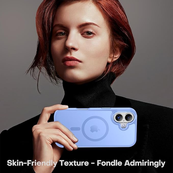 Newfuture Magnetic for iPhone 17 Case [Compatible with Magsafe] [Military Grade Drop Protection] Translucent Matte Anti-Scratch Shockproof Protective Phone Cover 6.3 Inch, Blue