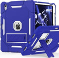 ZoneFoker Case for iPad (A16) 11th/10th Generation 11/10.9 inch 2025/2022, Heavy Duty Military Grade Shockproof Rugged Cover with Pencil Holder/Stand for i Pad 11th / 10 th Gen (Deep Blue)