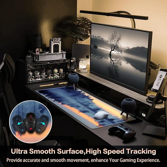 Canjoy Gaming Mouse Pad, Large Extended Mouse Pad Big Computer Mousepad for Home Office Gaming Work 31.5x15.7inch