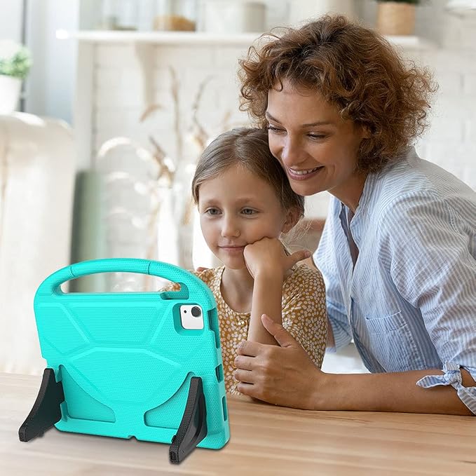 SUPLIK Kids Case for iPad Air 5th/4th Generation (10.9 inch,2022/2020), Built with Screen Protector, iPad Air 5 Kidproof Case with Handle Stand for Apple iPad Air Gen 4/5&Pro 11 Old Version, Cyan
