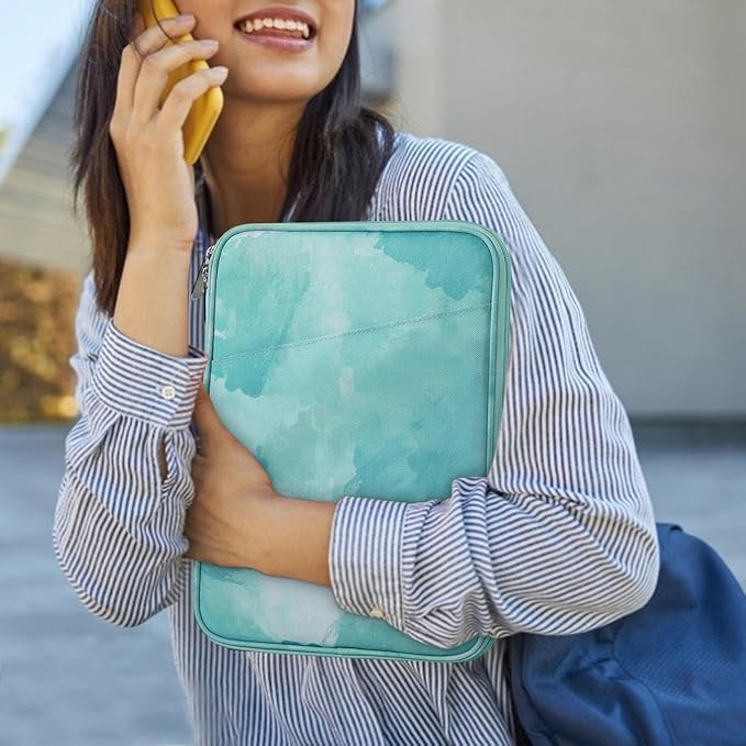 Dadanism 9-11" Tablet Sleeve Bag Carrying Case for iPad (A16) 11th Gen 11", iPad 10th Gen 10.9" Air 5/4, iPad Air M4/Pro 11", iPad 9/8/7th, Galaxy Tab A11+ Plus 11", Remarkable 2 10.3",Sea Salt Green