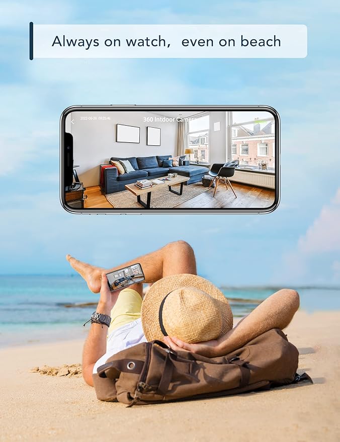 GNCC 2K Indoor Security Camera, 2 Packs Cameras for Home Security Wi-Fi Cameras, Motion/Sound Detection, Night Vision, 2-Way Audio, Real-Time Alert, Cloud & SD Card Storage, 2.4G WiFi Only