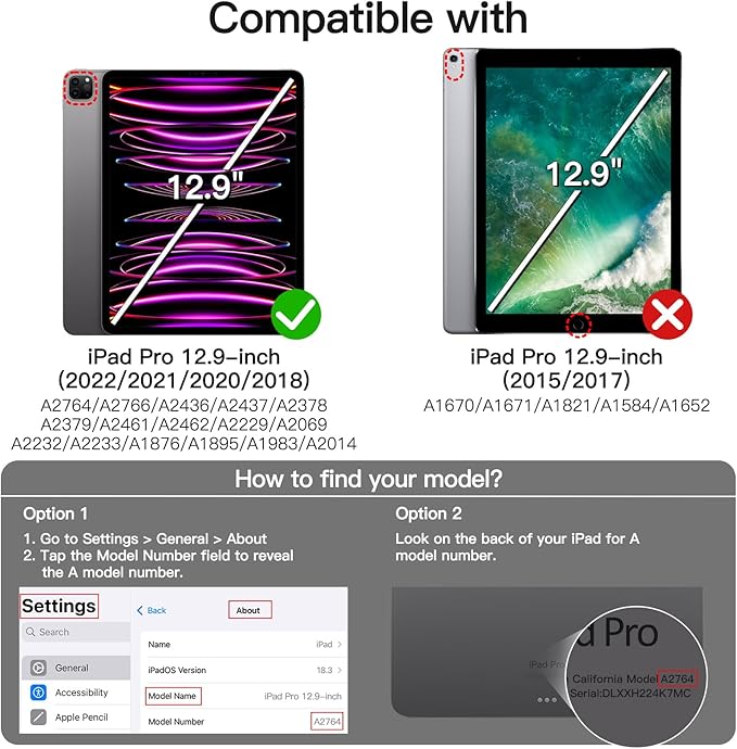 JETech Rotating Case for iPad Pro 12.9-Inch (2022/2021/2020/2018) with Pencil Holder, 360 Degree Rotation Protective Stand Cover Clear Back, Auto Wake/Sleep (Rose Gold)