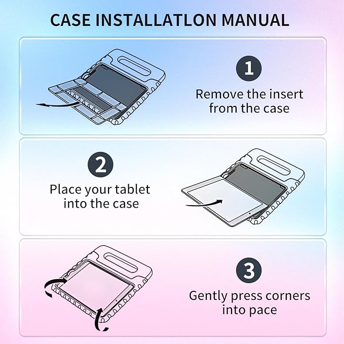 Kids Case for iPad Pro 12.9 2017(2nd Gen)/2015(1st Gen) with Pencil Holder and Handle Stand, EVA Rugged Cover Compatible with iPad Pro 12.9-inch for Child Boys Girls Toddlers(Blue)